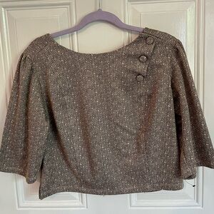 Pinup Style Chevron Pattern Crop Top